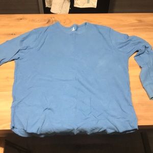 Blue Gap waffle shirt Henley style
